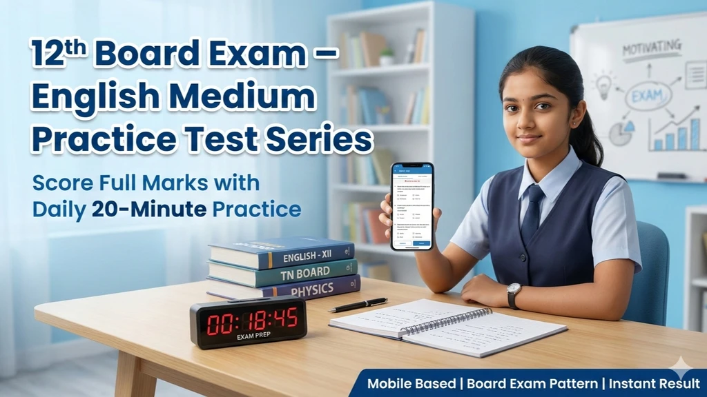 12th Standard Practice Test — English medium practice