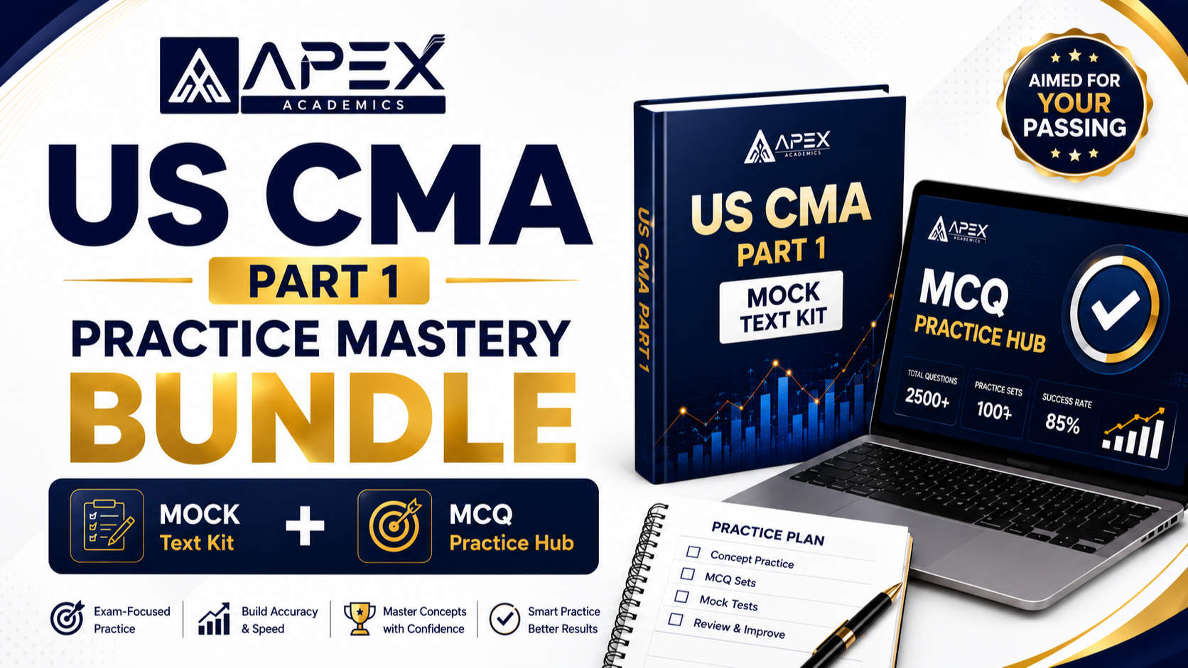 US CMA Part 1 Practice Mastery Bundle on the Apex LMS